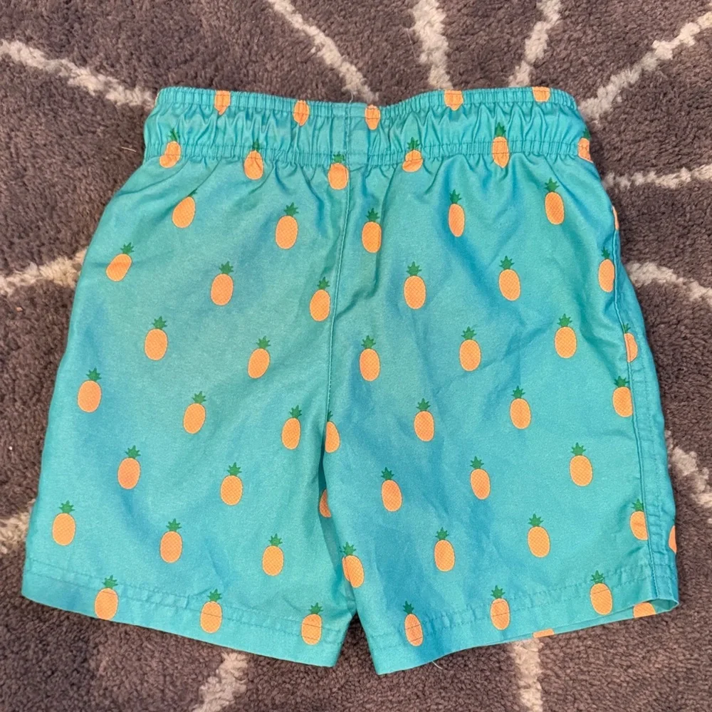 Cat & Jack Swim Trunks Bathing Suit Set Kids size 4t pineapple sunshine